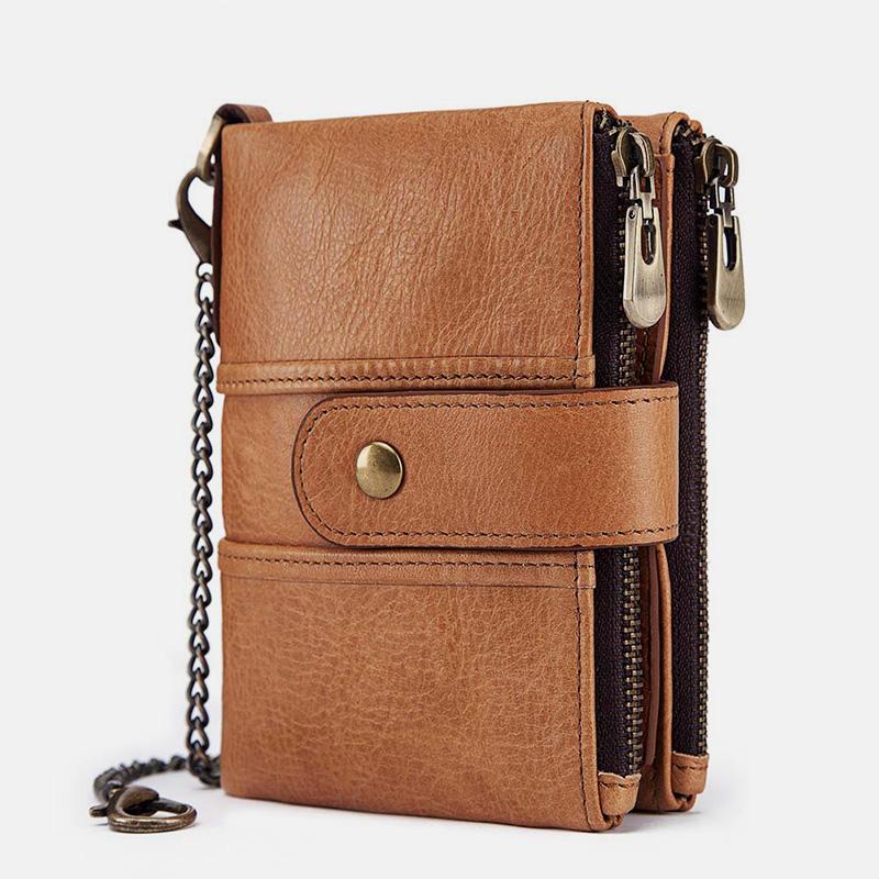 Genuine Leather Anti-theft Retro Wallet With Chain (Buy 2 for free shipping)
