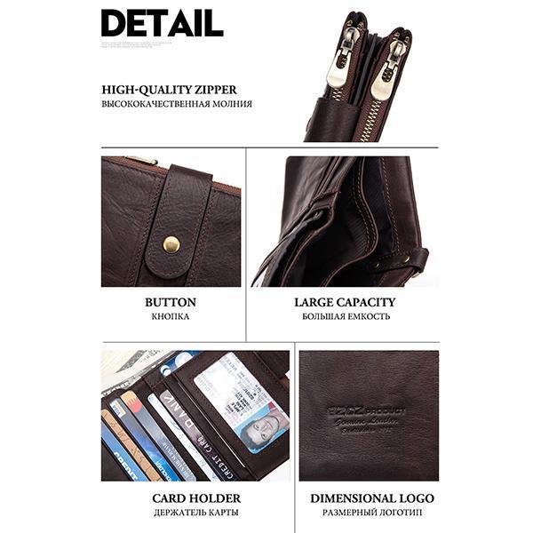 Genuine Leather Anti-theft Retro Wallet With Chain (Buy 2 for free shipping)