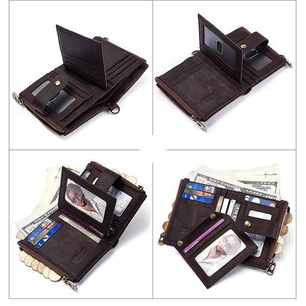 Genuine Leather Anti-theft Retro Wallet With Chain (Buy 2 for free shipping)