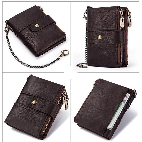 Genuine Leather Anti-theft Retro Wallet With Chain (Buy 2 for free shipping)