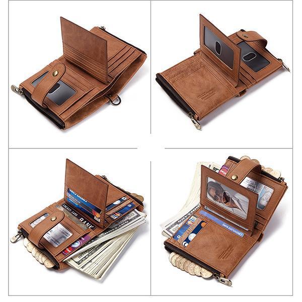 Genuine Leather Anti-theft Retro Wallet With Chain (Buy 2 for free shipping)