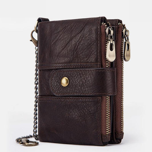 Genuine Leather Anti-theft Retro Wallet With Chain (Buy 2 for free shipping)