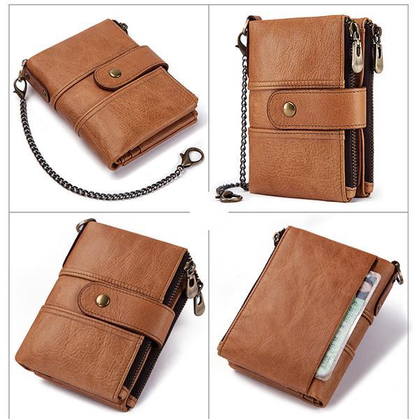 Genuine Leather Anti-theft Retro Wallet With Chain (Buy 2 for free shipping)